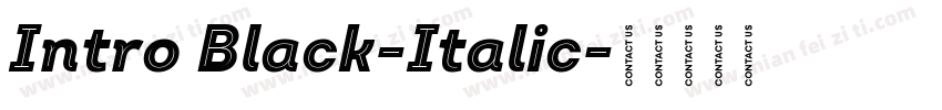 Intro Black-Italic字体转换